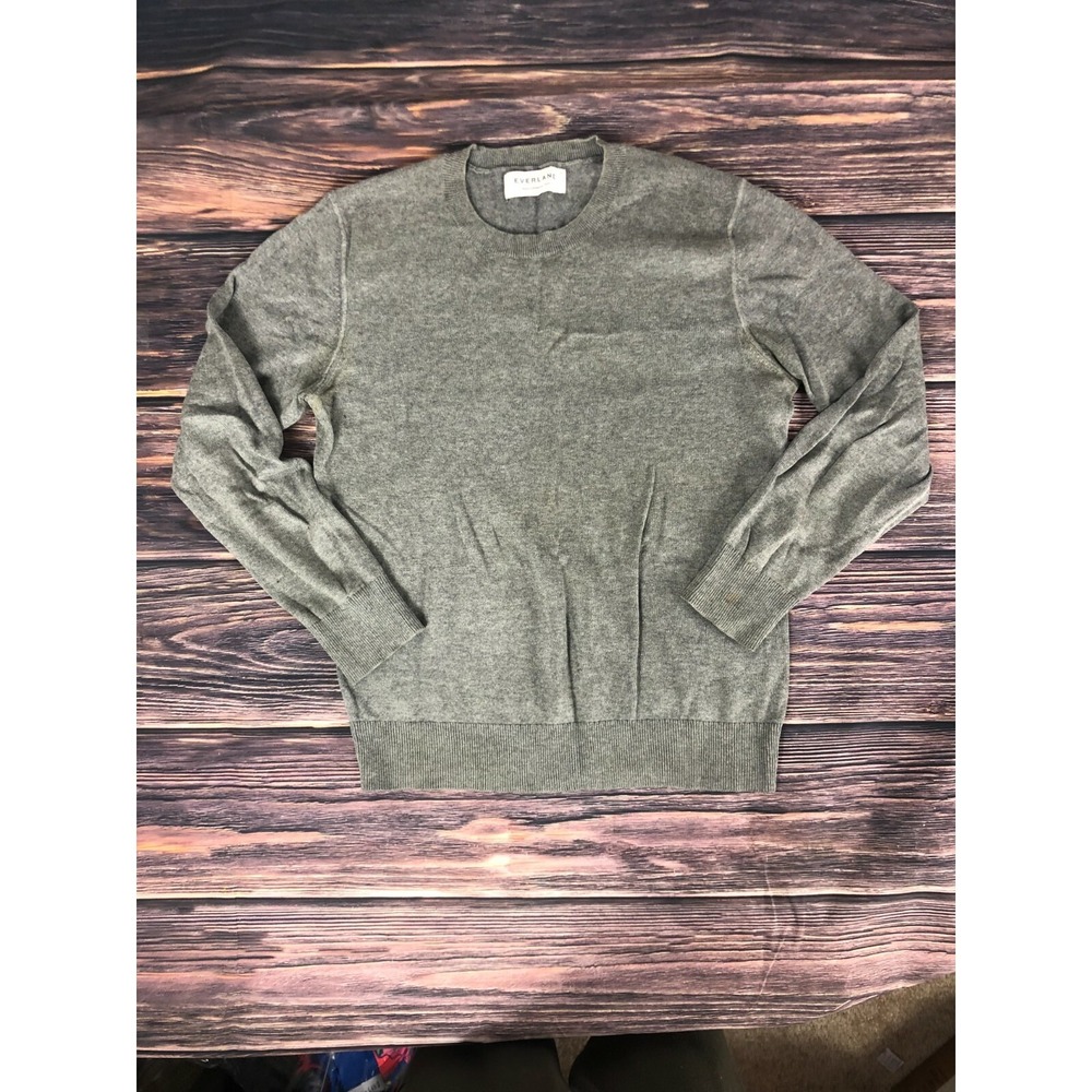 Everlane Mens Size Small Gray Crew Neck Sweater Long Sleeve Preowned